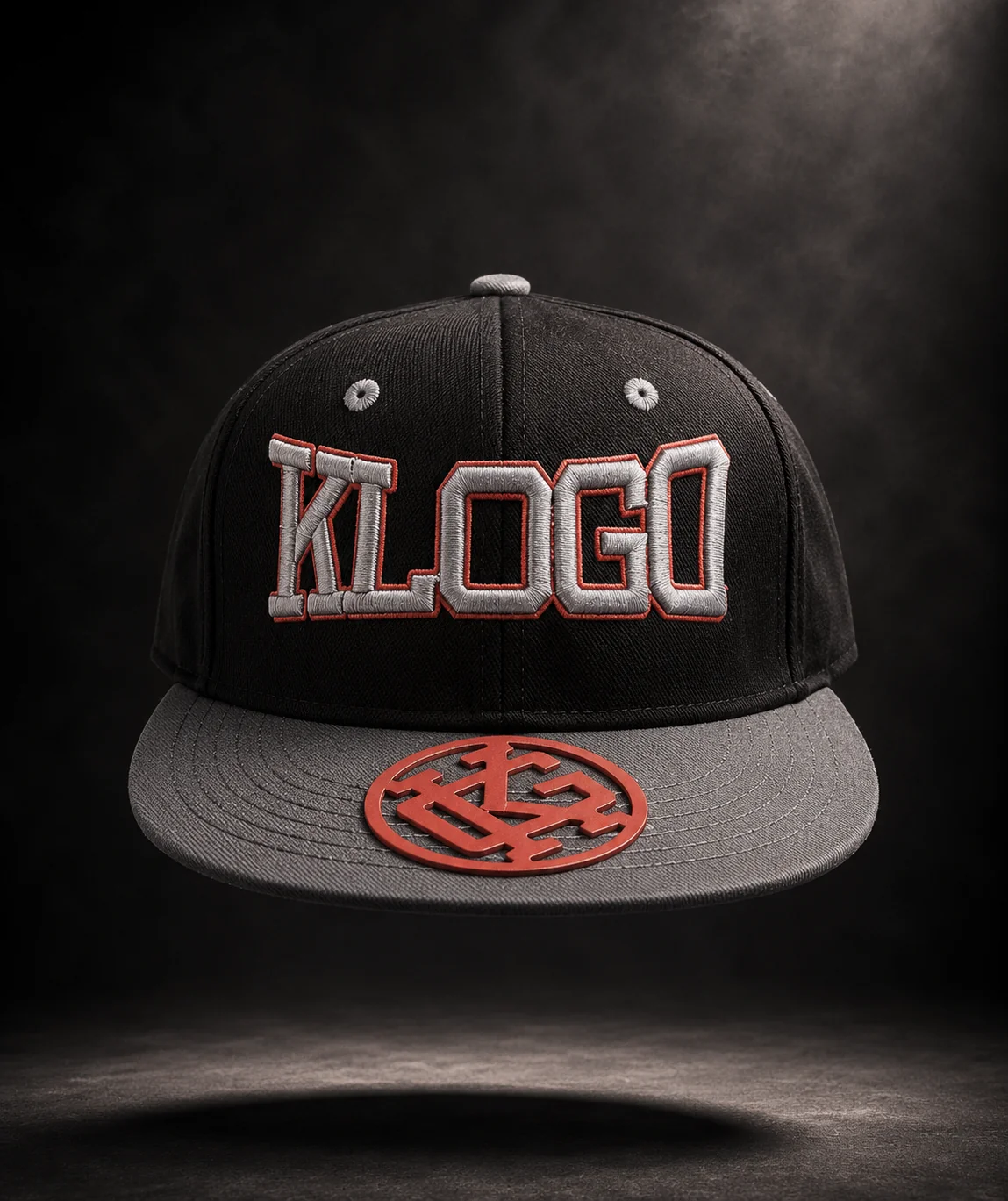KLOGO grey brim snapback cap